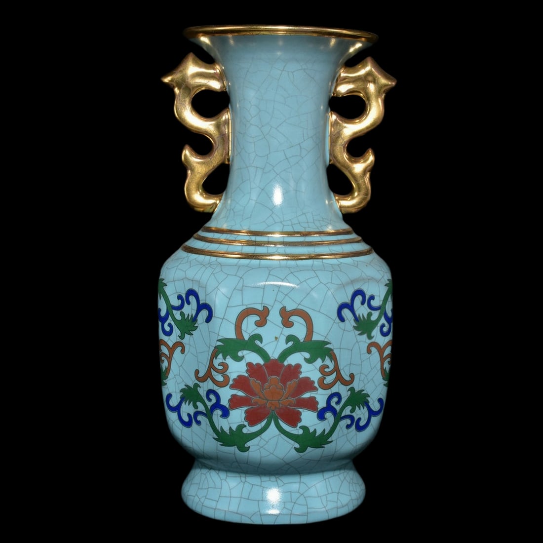 Vintage Song Dynasty Guan Kiln Porcelain Flower Vase Bottle: Size: Height 19 cm - Length 9 cm - Width 9 cm. Weight 1.2 kg. Materials: Guan Kiln Porcelain Condition: Excellent This flower vase features a classic double-ear design. The surface displays precise sh