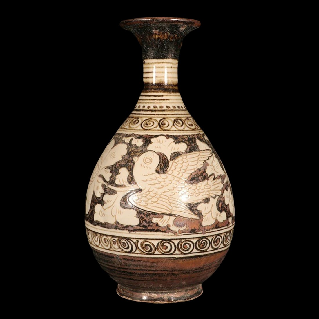 Asian Vintage Style Cizhou Kiln Porcelain Vase (1 of 9)