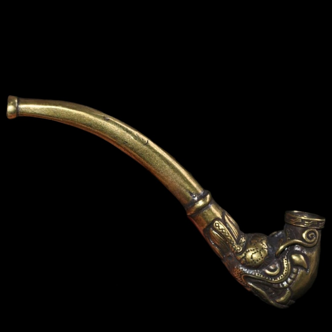 Asian Vintage Style Bronze Loong Smoking Pipe (1 of 6)