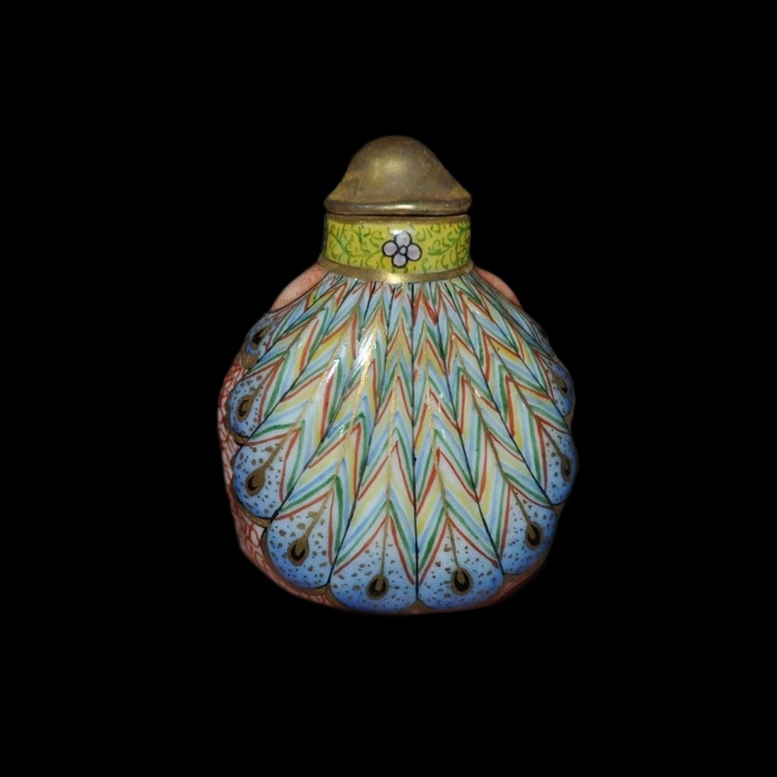 Retro Style Porcelain Multicolored Snuff Bottle (1 of 5)