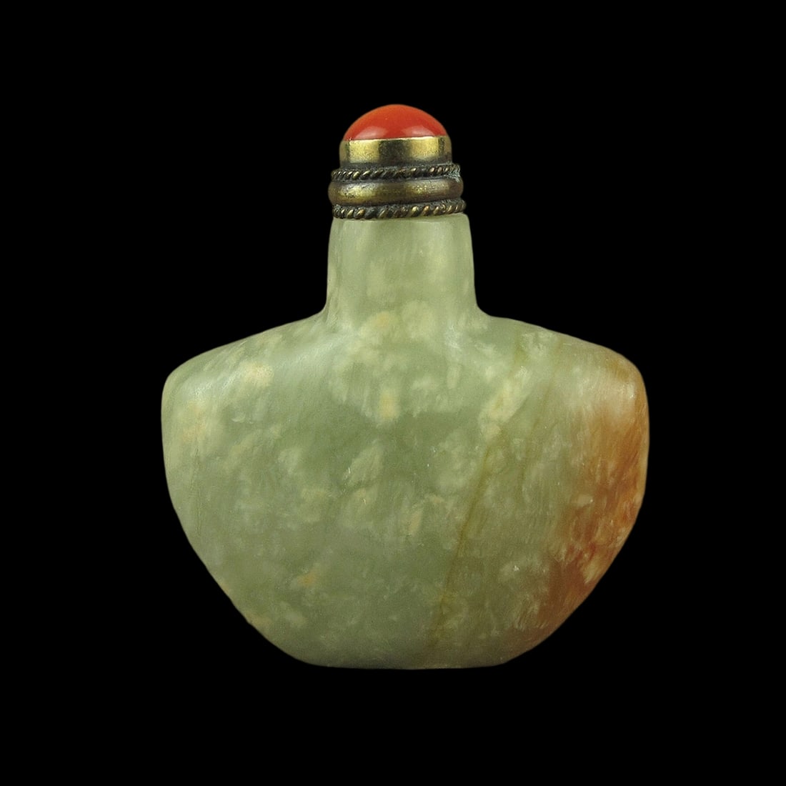 Old Style Chinese Light Green Jade Snuff Bottle (1 of 7)