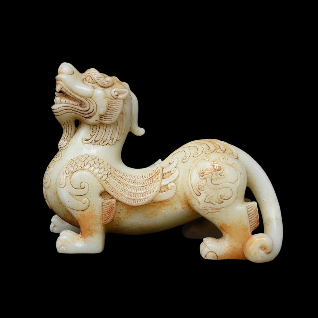Oriental Vintage Style Jade Pixiu Beast Figure (1 of 6)