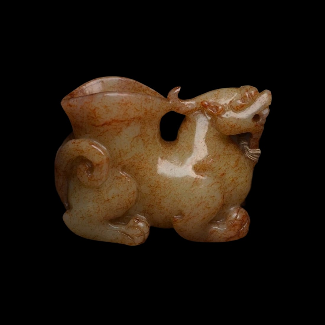 Asian Antique Style Hetian Wealth Beast Motif Cup: Size: Height 6.0 cm - Length 4.5 cm - Width 2.5 cm. Weight 0.2 kg. Materials: Jade. Condition: Appears to have a classic aesthetic. This ceremonial cup is expertly hand-carved from genuine Hittite