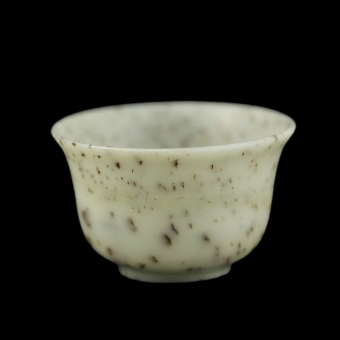 Asian Old Style Interspersion Pattern Jade Cup - 2