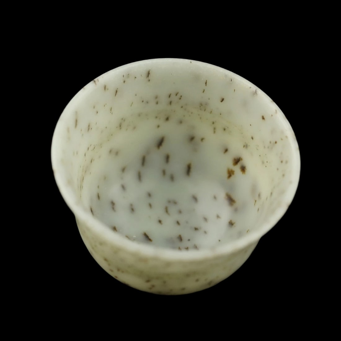 Asian Old Style Interspersion Pattern Jade Cup - 3
