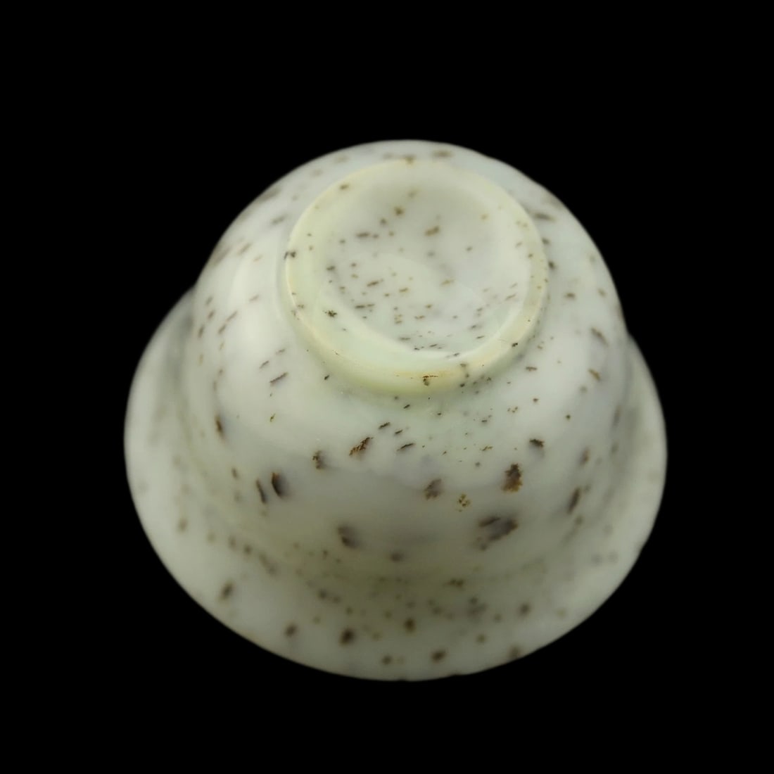 Asian Old Style Interspersion Pattern Jade Cup - 5