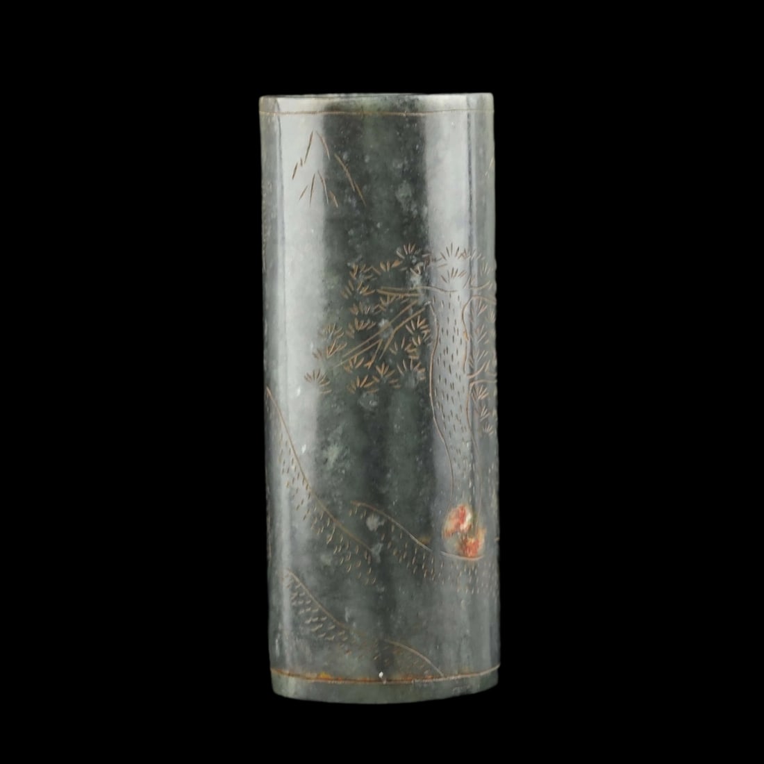 Retro Style Oriental Mountains Pattern Hetian Cup (1 of 5)