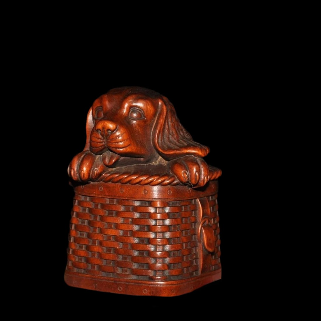 Antique Style Boxwood Lucky Dog Spirit Statue: Size: Height 5.5 cm - Length 4 cm - Width 4 cm. Weight 0.3 kg. Materials: Boxwood. Condition: Appears to have a classic aesthetic. This piece is fashioned in the manner of a traditional zodiac