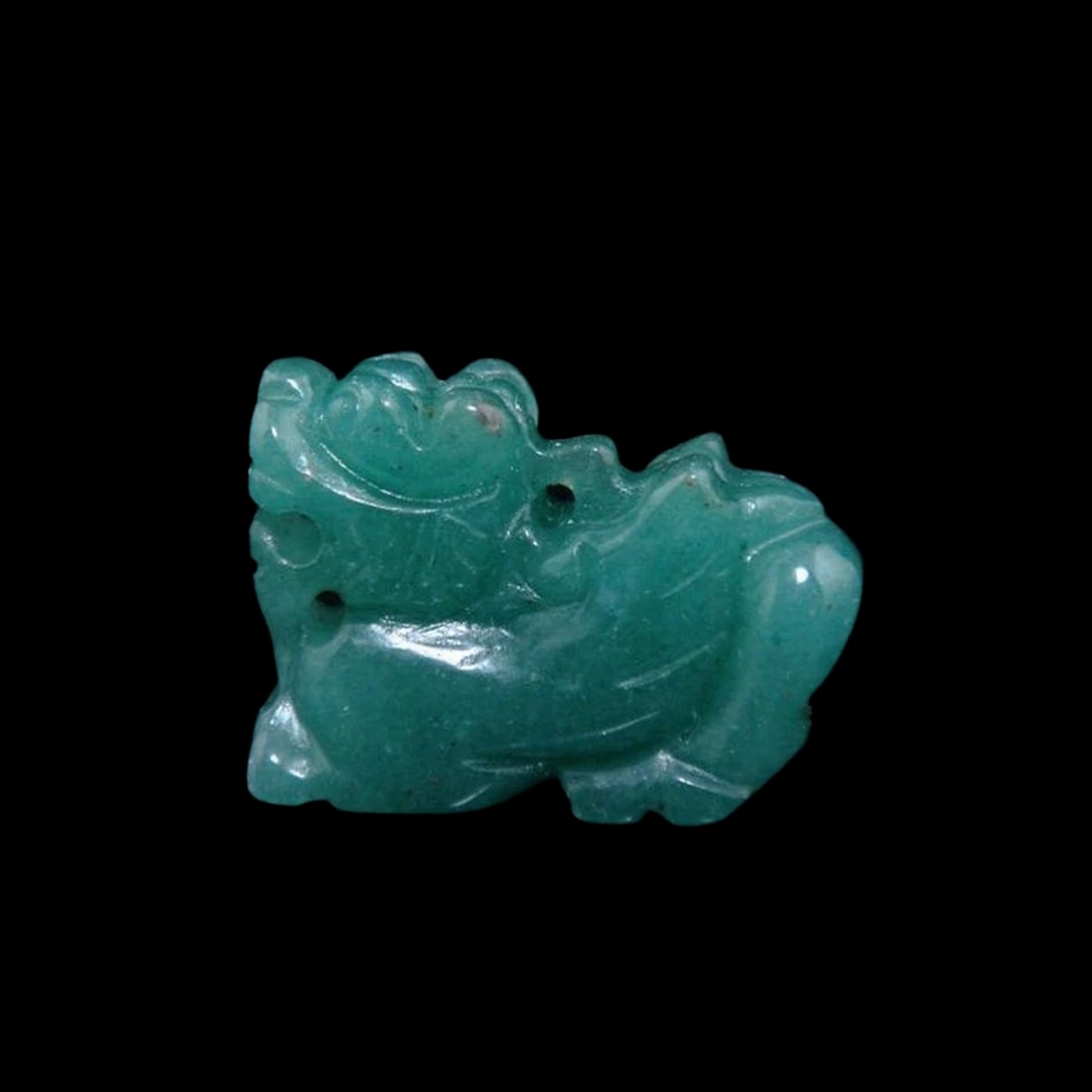 Chinese Old Style Jade Dragon Pi-Xiu Shape Pendant (1 of 5)
