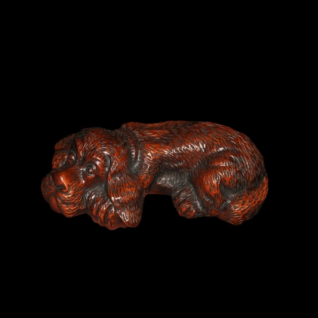 Old Style Artisan Boxwood Zodiac Dog Spirit Statue: Size: Height 2 cm - Length 8.5 cm - Width 4.5 cm. Weight 0.3 kg. Materials: Boxwood. Condition: Looks like vintage. This piece, crafted in the style of a traditional zodiac talisman, is hand-carved
