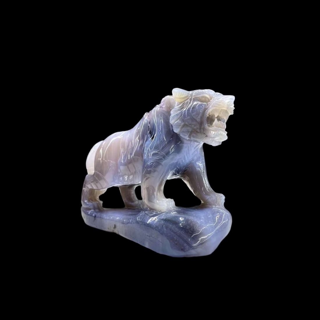 Crystal Quartz Hand Carved Tiger Beast Figurines (1 of 4)