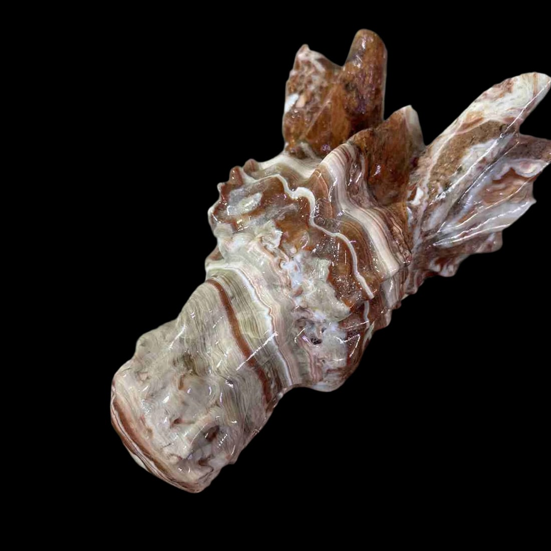 Dragon Skull Hand Carved Crystal Quartz Figure (1 of 5)