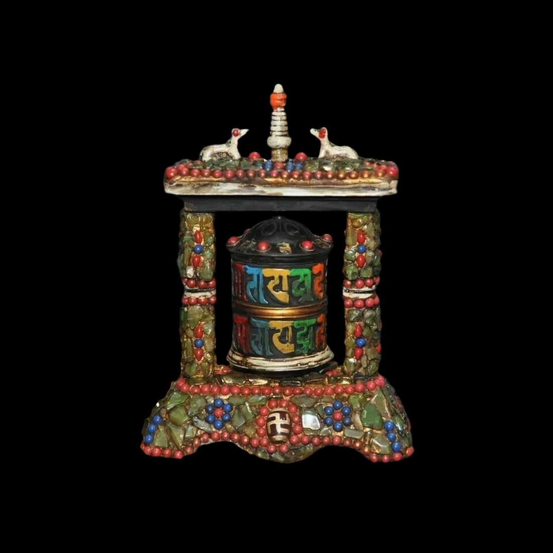 Tibetan Temple Bronze Exorcism Prayer Mantras (1 of 7)