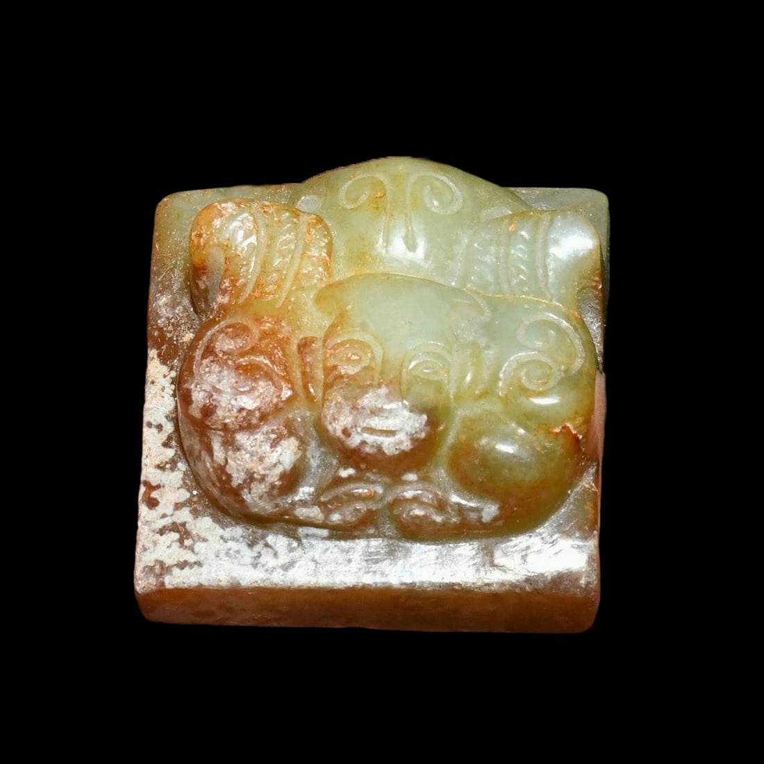 Vintage Jade Bird Figure Seal Stamp Signet Carving (1 of 5)