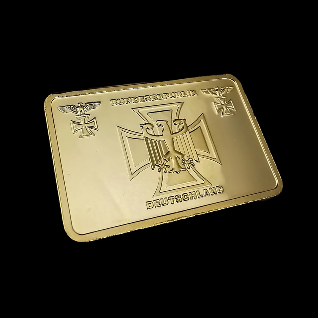 Map Germanic Pattern Gilded Metal Bar Numismatic - 2