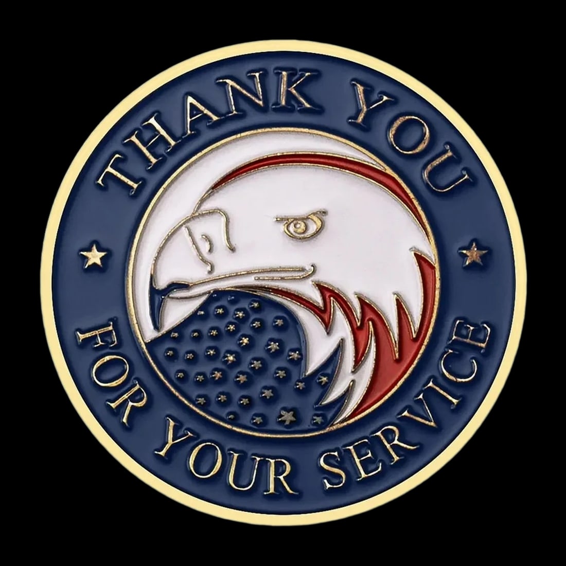 Iron Plated Silver Patriotic Emblem Armed Forces Coin: Size: Height 4 cm - Length 4 cm - Width 0.3 cm. Weight 28 g. Materials: Iron plated silver. Condition: New. This striking commemorative challenge coin is a masterfully crafted replica tribute to the a
