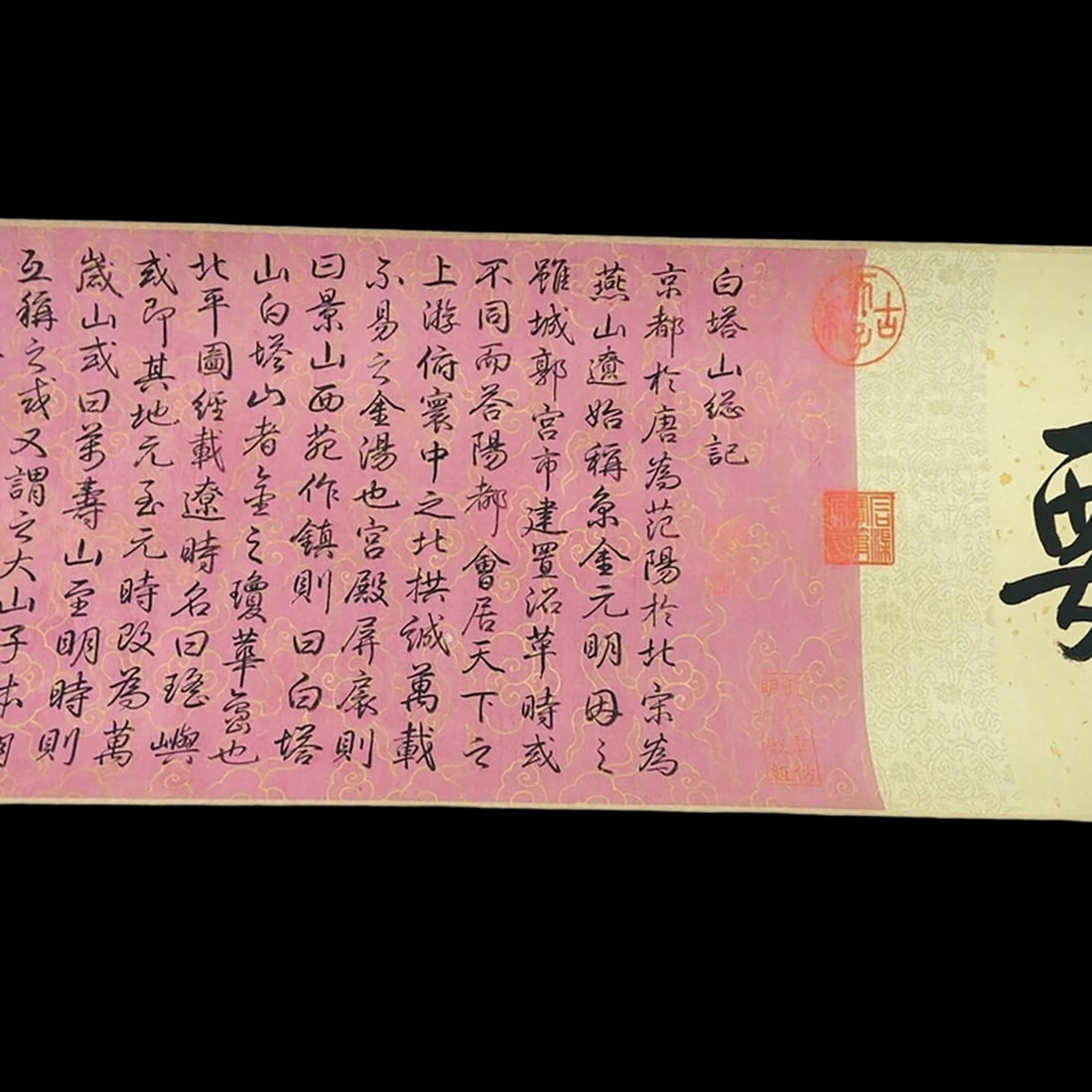 Chinese Vintage Style Imperial Pattern Scroll - 7