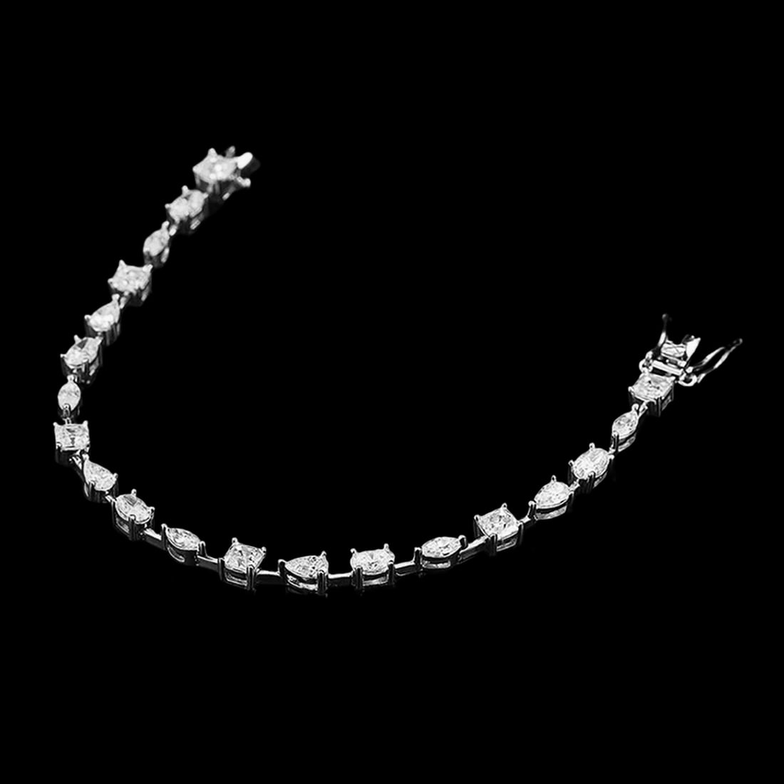 Geometry Shape Moissanite Bracelet 925 Silver - 2