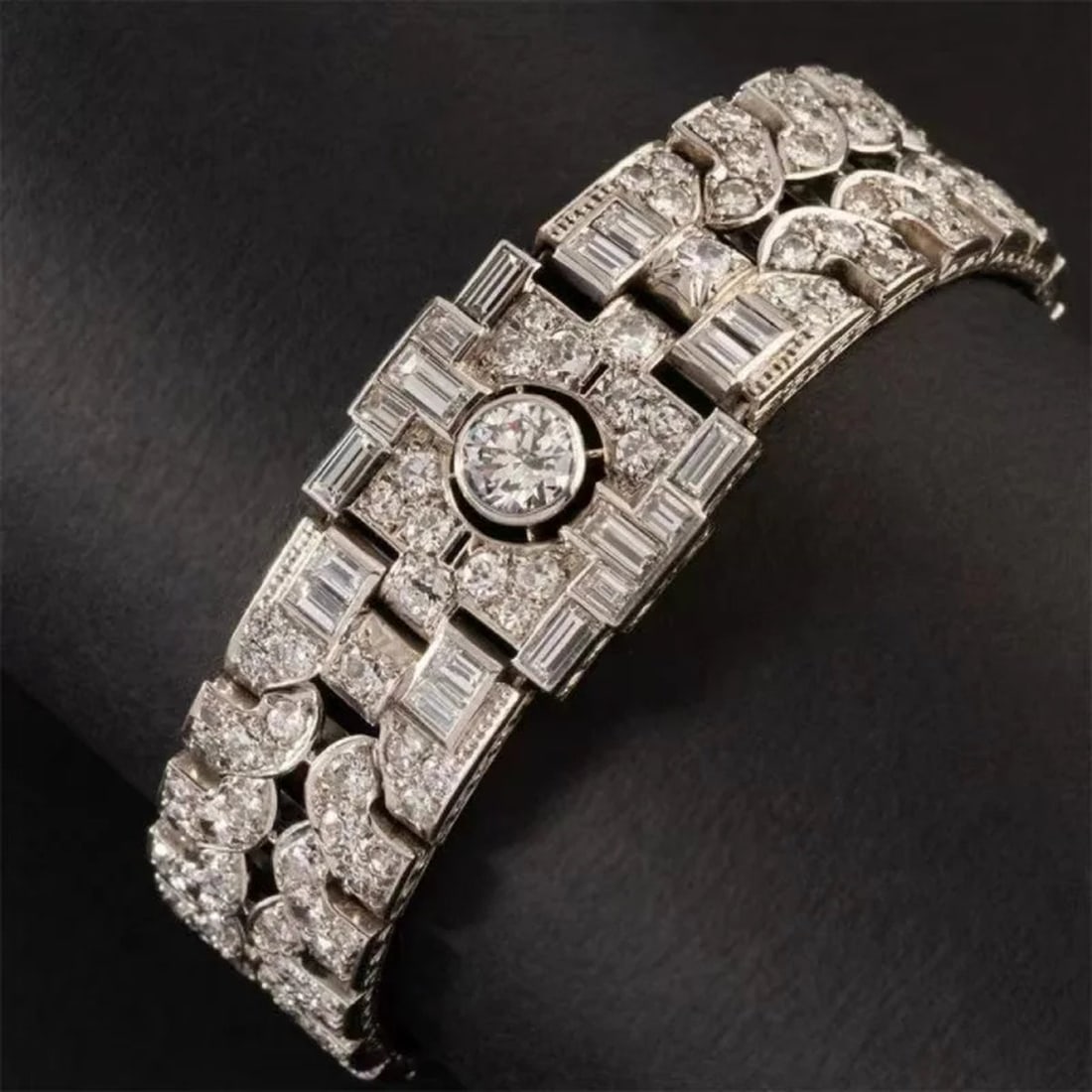 Radiant Geometric Shape Zircon Silver 925 Bracelet (1 of 3)