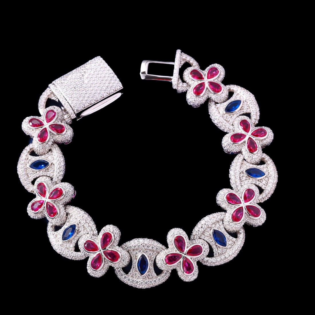 Lucky Flower Pattern Bracelet 925 Sterling SIlver (1 of 3)