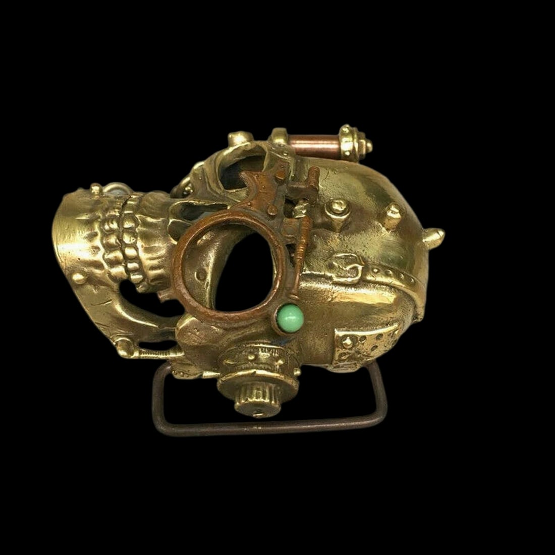 Asian Retro Style Skeleton Skull Pattern Buckle - 2