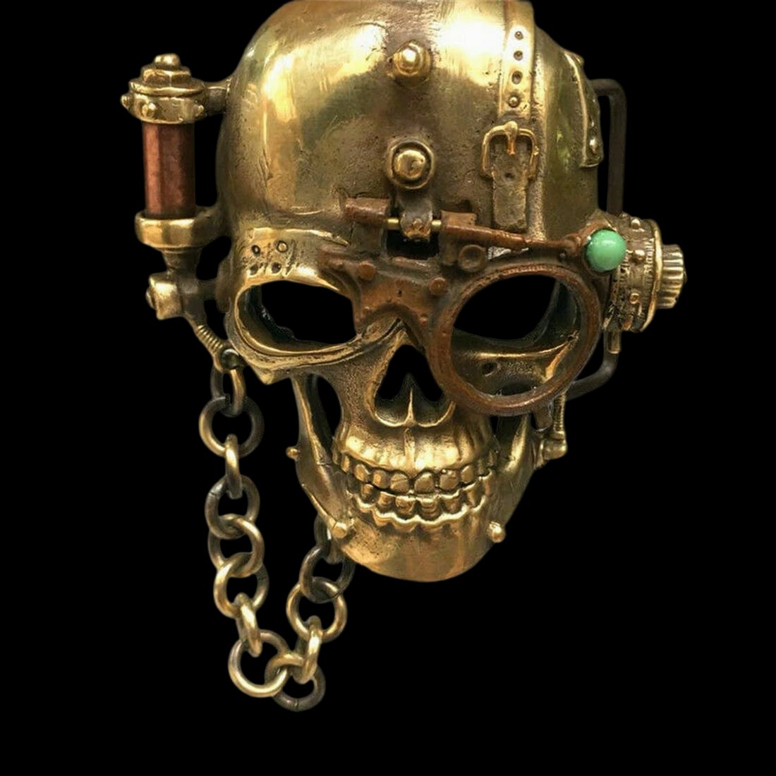 Asian Retro Style Skeleton Skull Pattern Buckle - 3