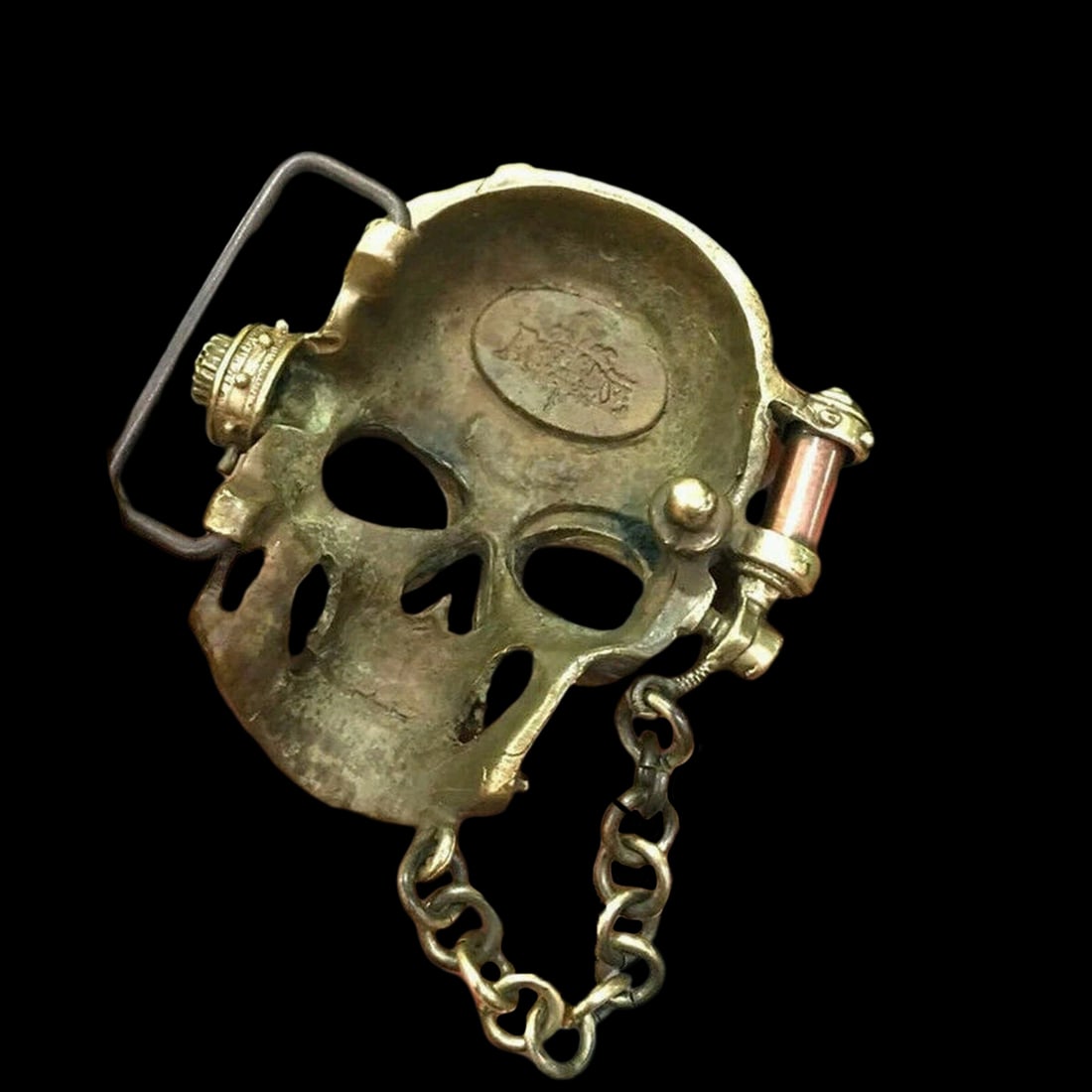 Asian Retro Style Skeleton Skull Pattern Buckle - 6