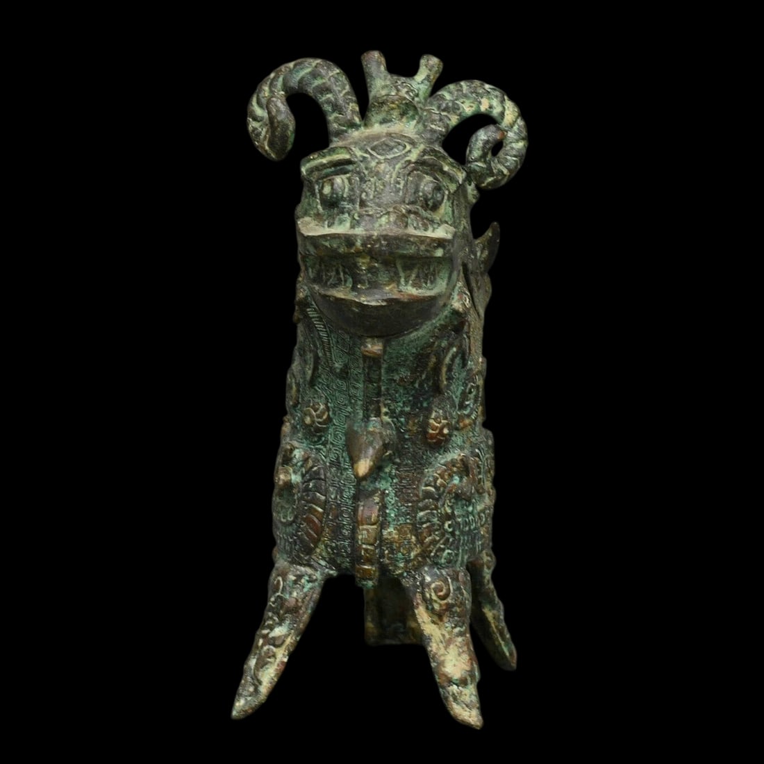 Chinese Old Style Dragon Loong Beast Vessel Cup (1 of 6)