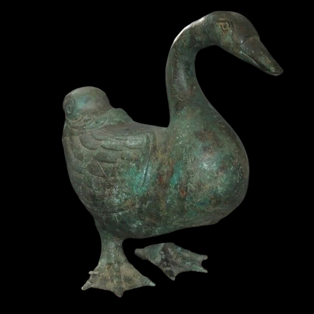 Oriental Vintage Style Statue Zodiac Duck Pattern (1 of 3)
