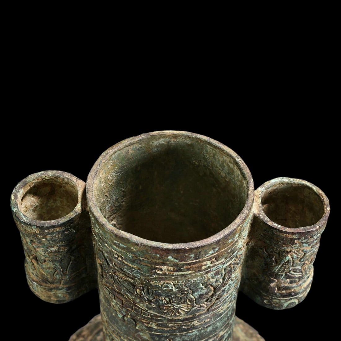 Oriental Antique Style Vase Double Handle Pattern - 4