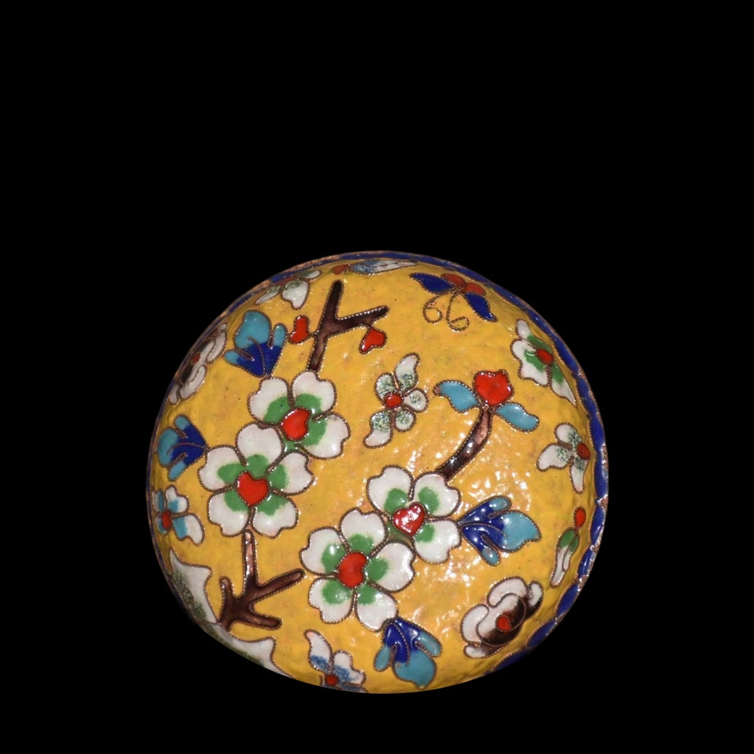 Oriental Vintage Style Powder Box Plum Pattern (1 of 7)