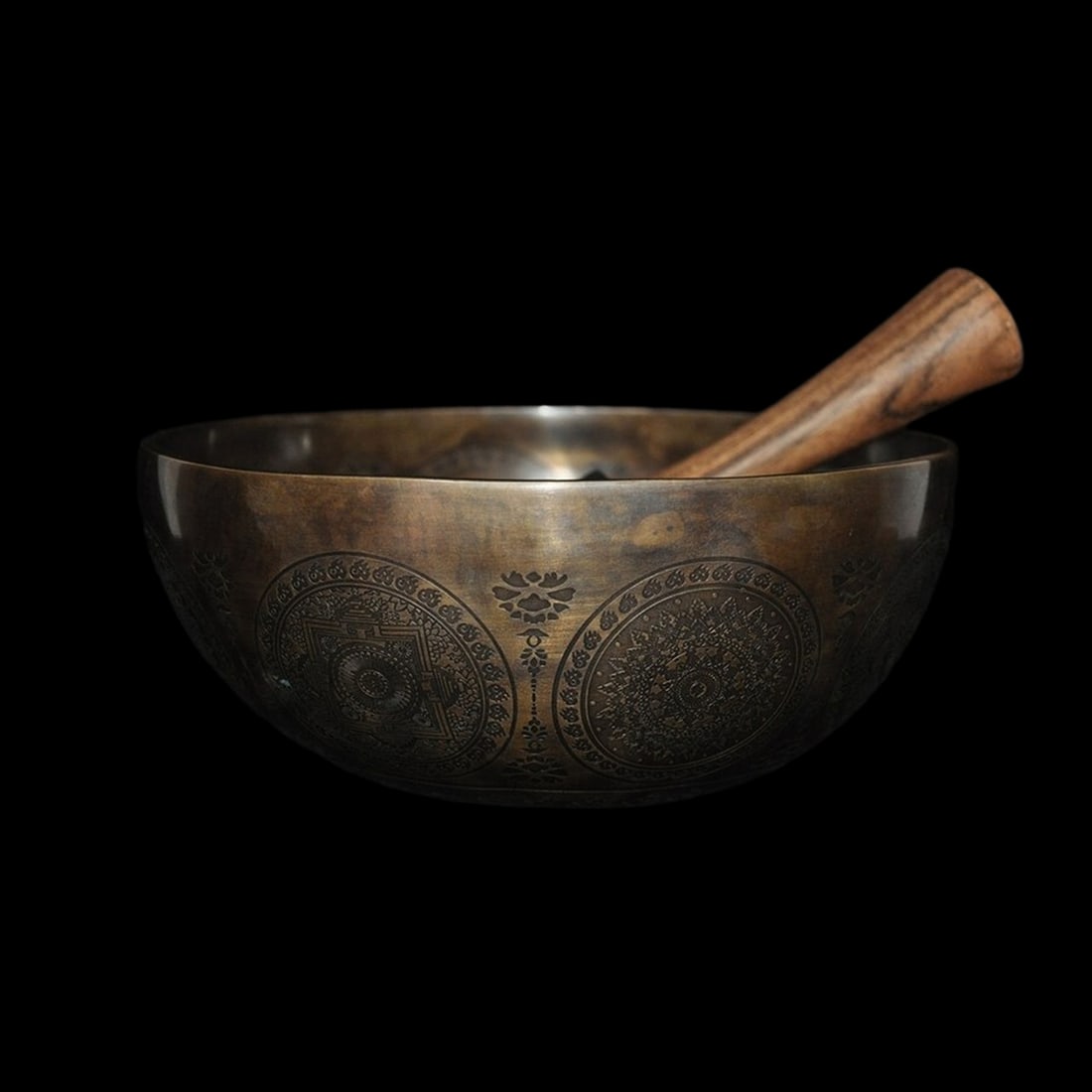 Antique Style Bronze Tibetan Buddhism Monk Scripture Alms Bowl (1 of 8)