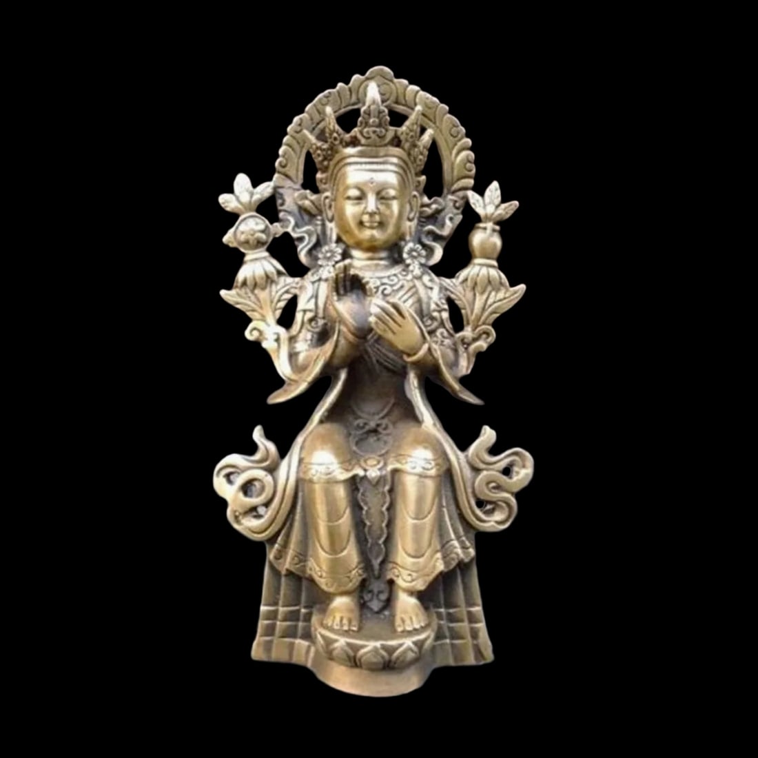 Artisan Bronze Maitreya Buddha Spirit Figurines (1 of 6)