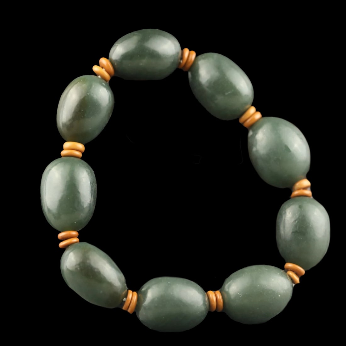 Jade Hand Carved China Natural Hetian Buddha Beads Bracelet: Size: Height 20 mm - Length 20 mm - Width 20 mm. Weight 15 g. Materials: Jade Condition: Appears to have a classic aesthetic This individual bead is shaped from stone, featuring meticulous carvings ac