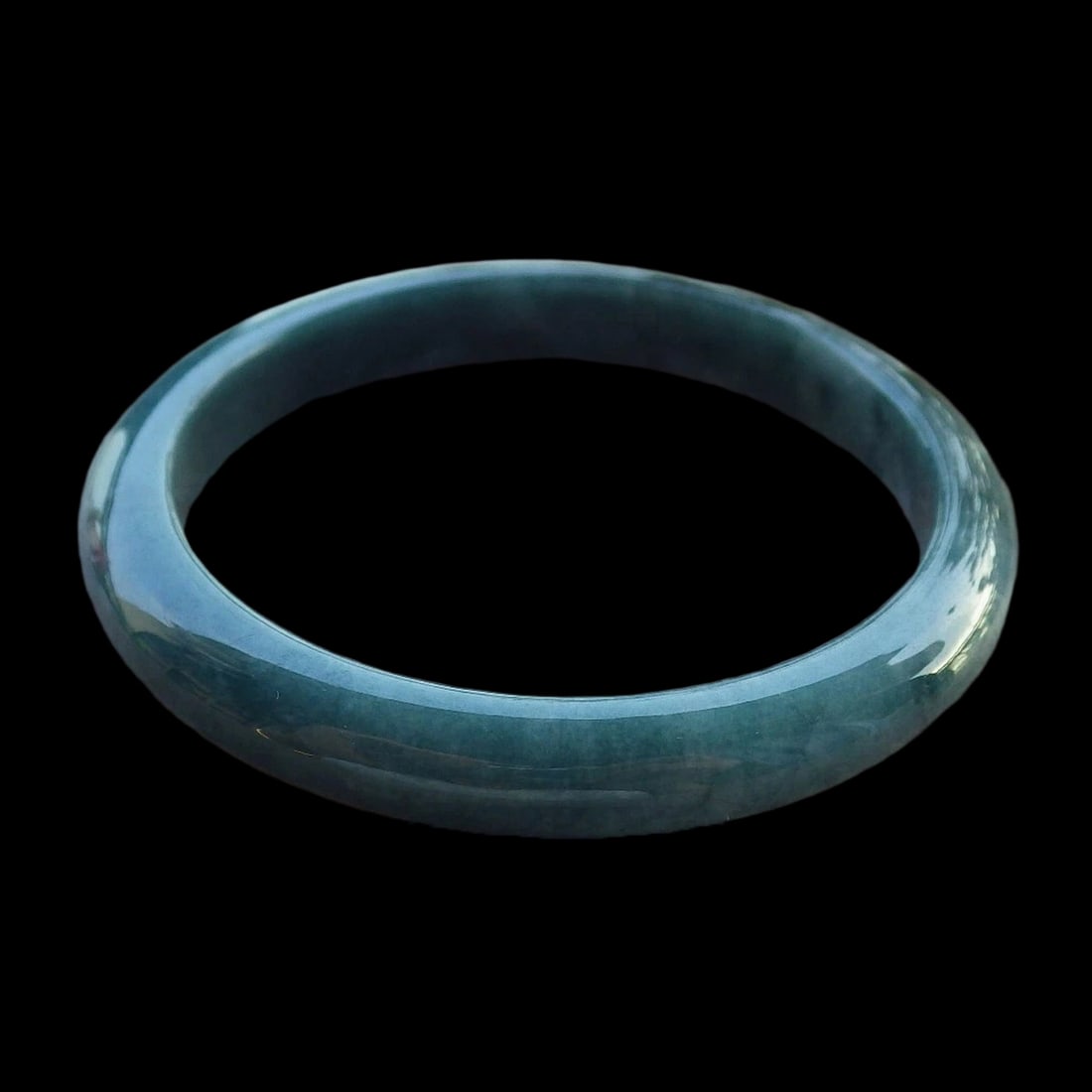 Vintage Jade Jadeite Bangle Bracelet Natural Green Stone (1 of 2)