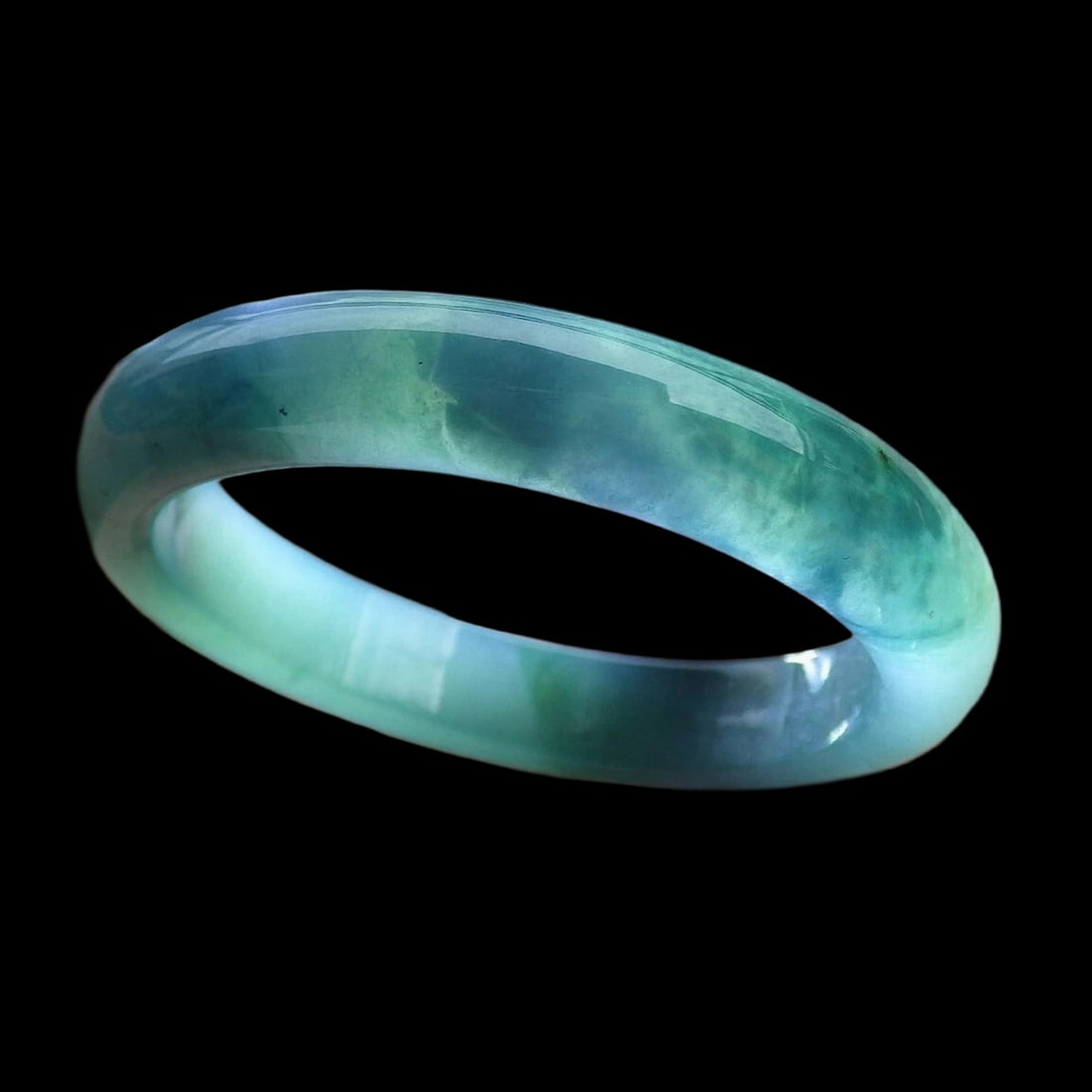 Vintage Natural Burma Jadeite Jade Baby Bangle Bracelet (1 of 4)