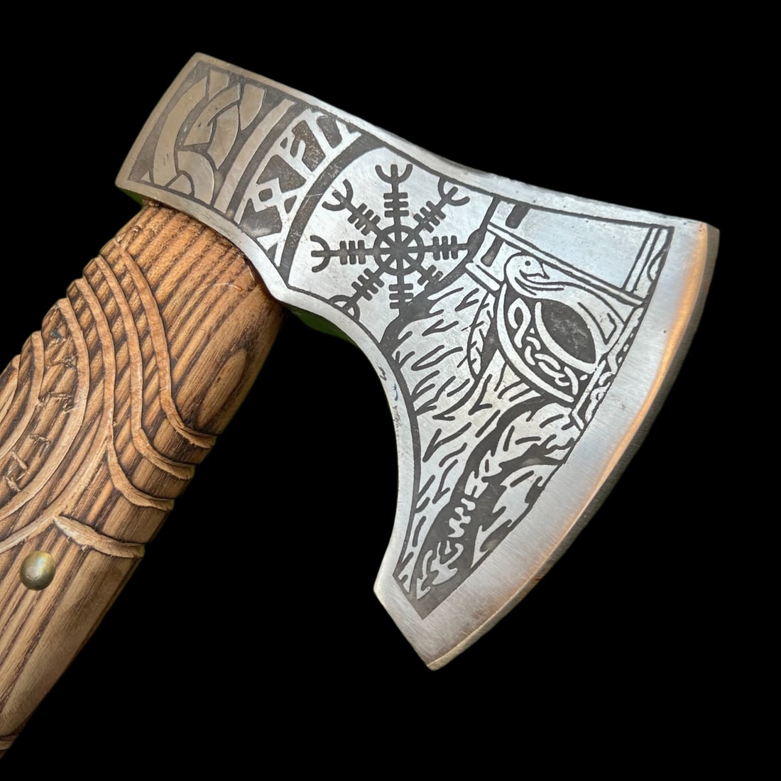 Handmade Carbon Steel Viking Axe Bearded Hatchet Sheath Tool (1 of 5)
