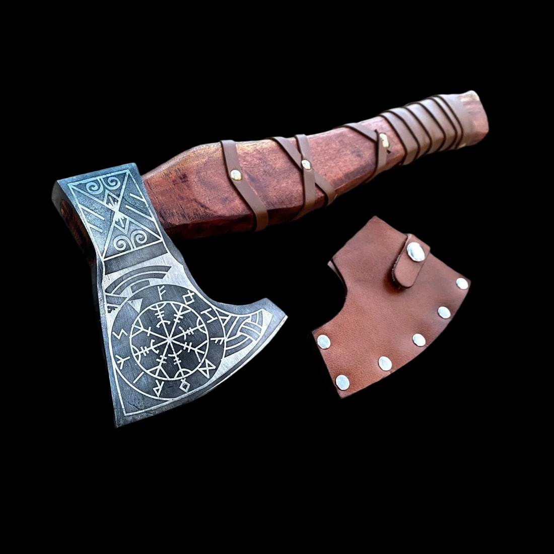 Custom Handmade Carbon Steel Viking Valhalla Axe Tomahawk Throwing (1 of 5)