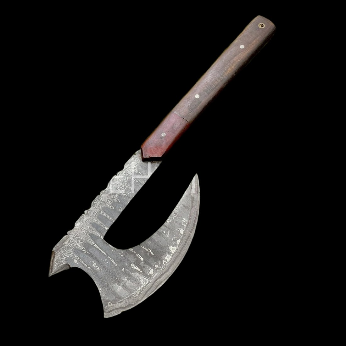 Handmade Damascus Steel Hunting Camping Sharp Axe Knife (1 of 4)