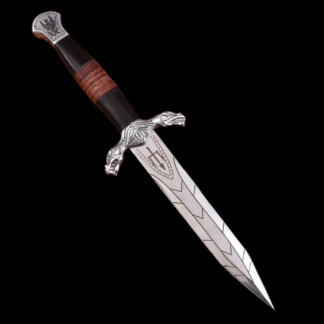Custom Handmade Forged Steel Viking Sword Dagger Wood Handle (1 of 4)