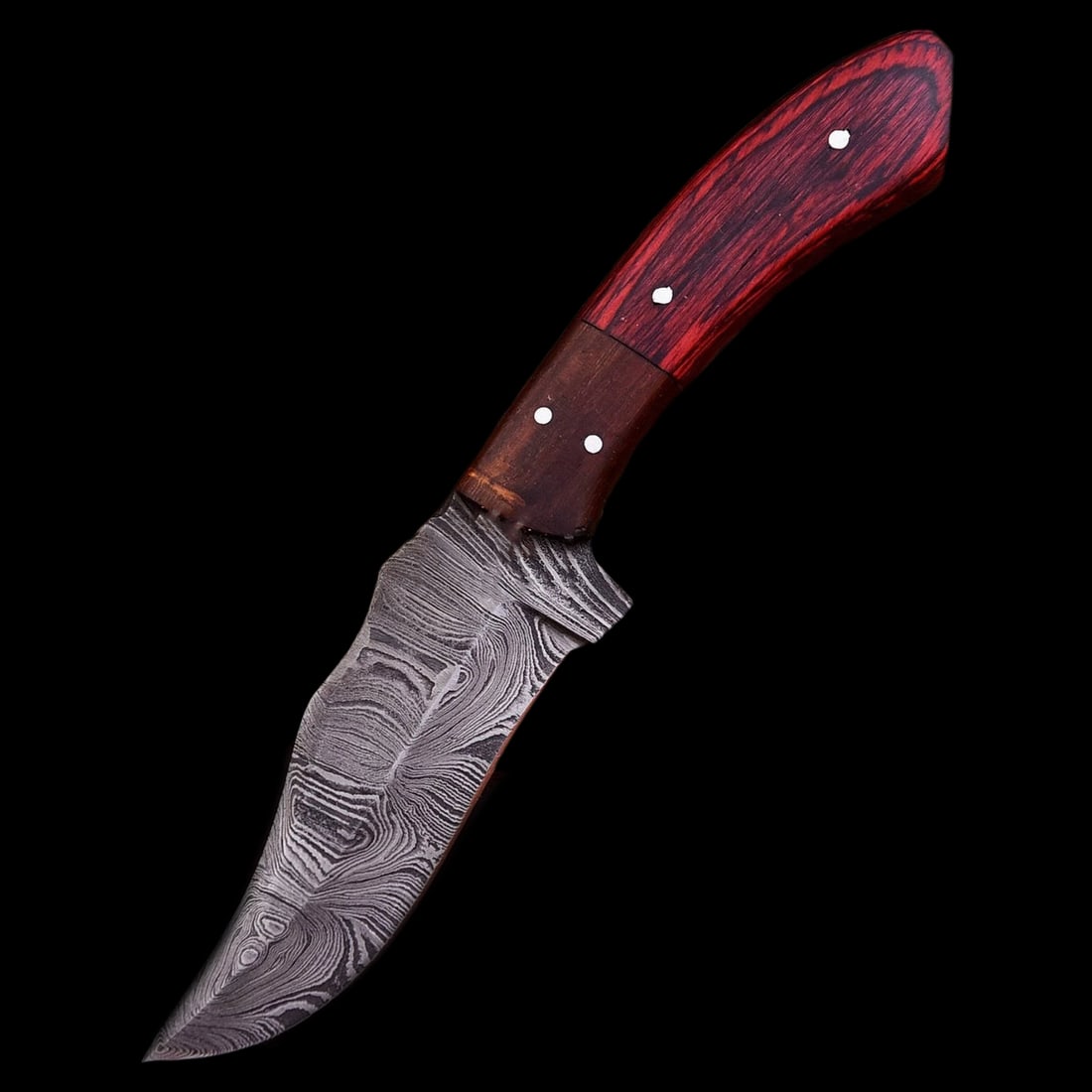 Custom Damascus Steel Handmade Fixed Blade Hunting Skinner Knife (1 of 4)