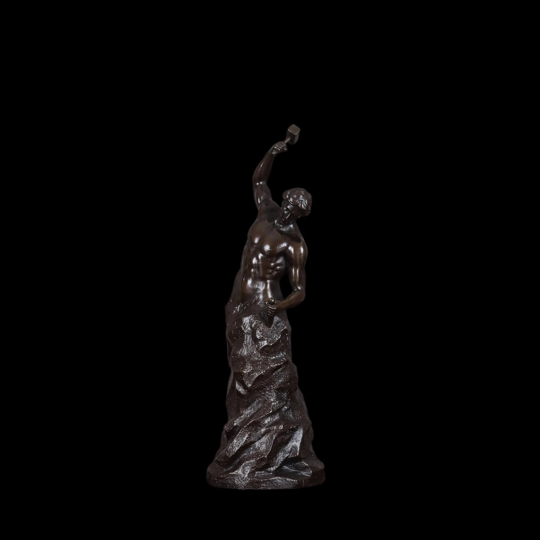 Ancient Style Self Made Man Carved Bronze Figurine (1 of 5)