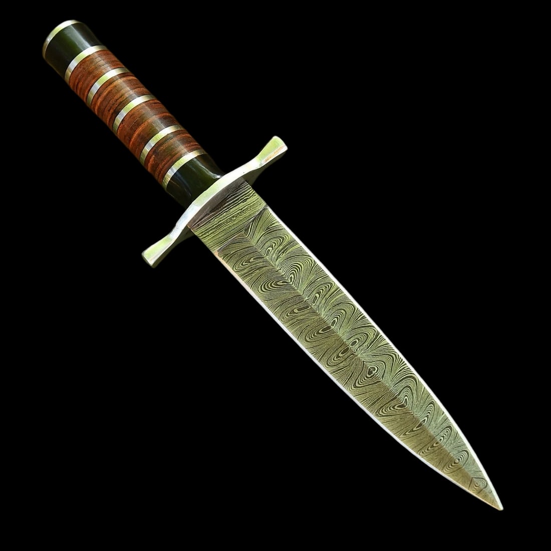 Custom Handmade Damascus Steel Special Hunting Tooth Pick Dagger Knife (1 of 4)