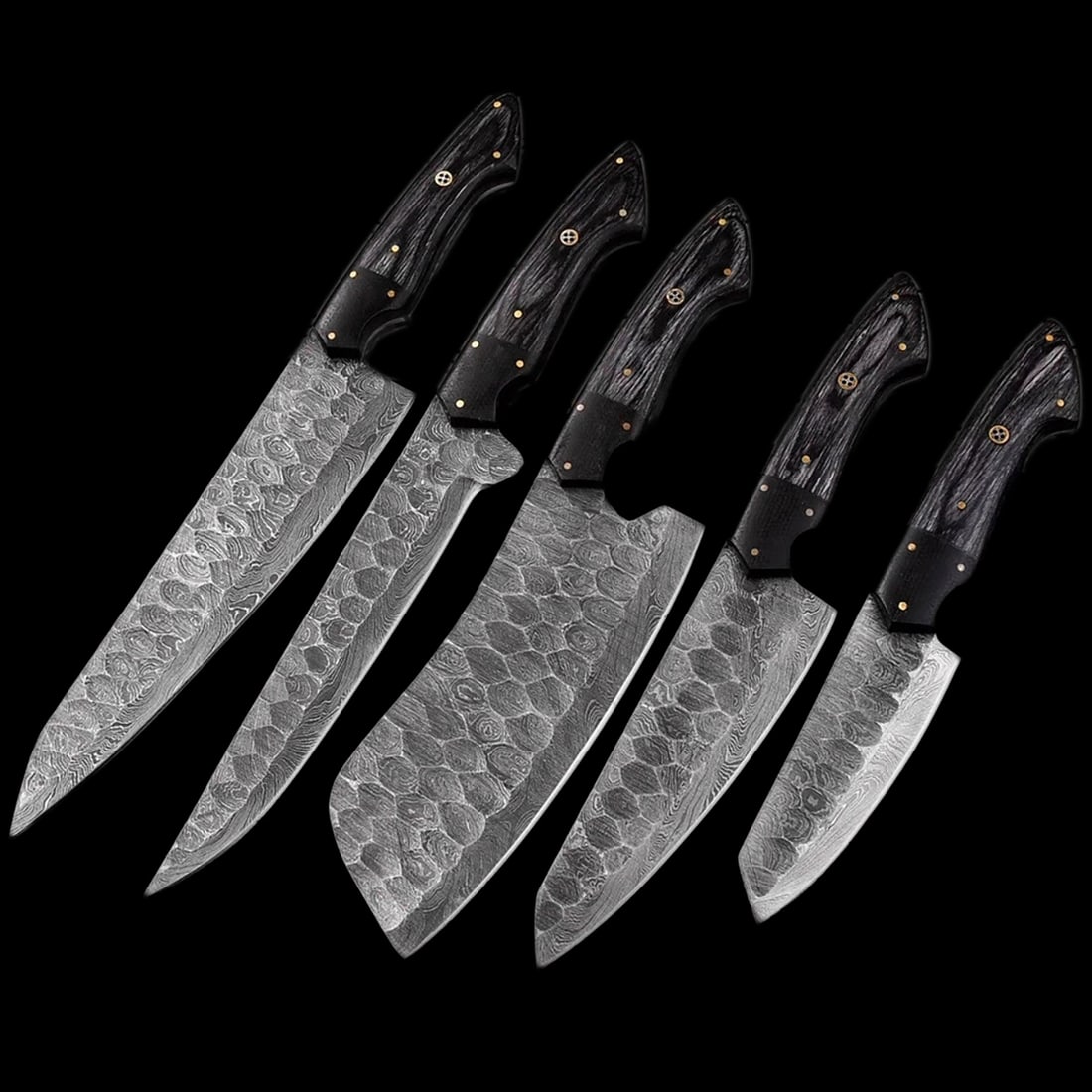 Handmade Damascus Steel Chef Knife Set Kitchen Cutlery (1 of 5)