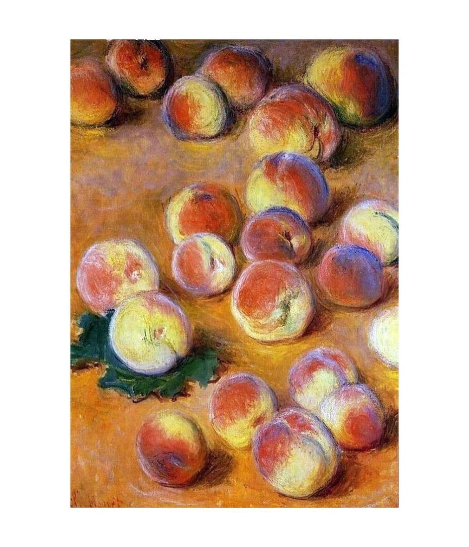 Decorative Monet Peaches Printing Canvas Art Print (1 of 2)