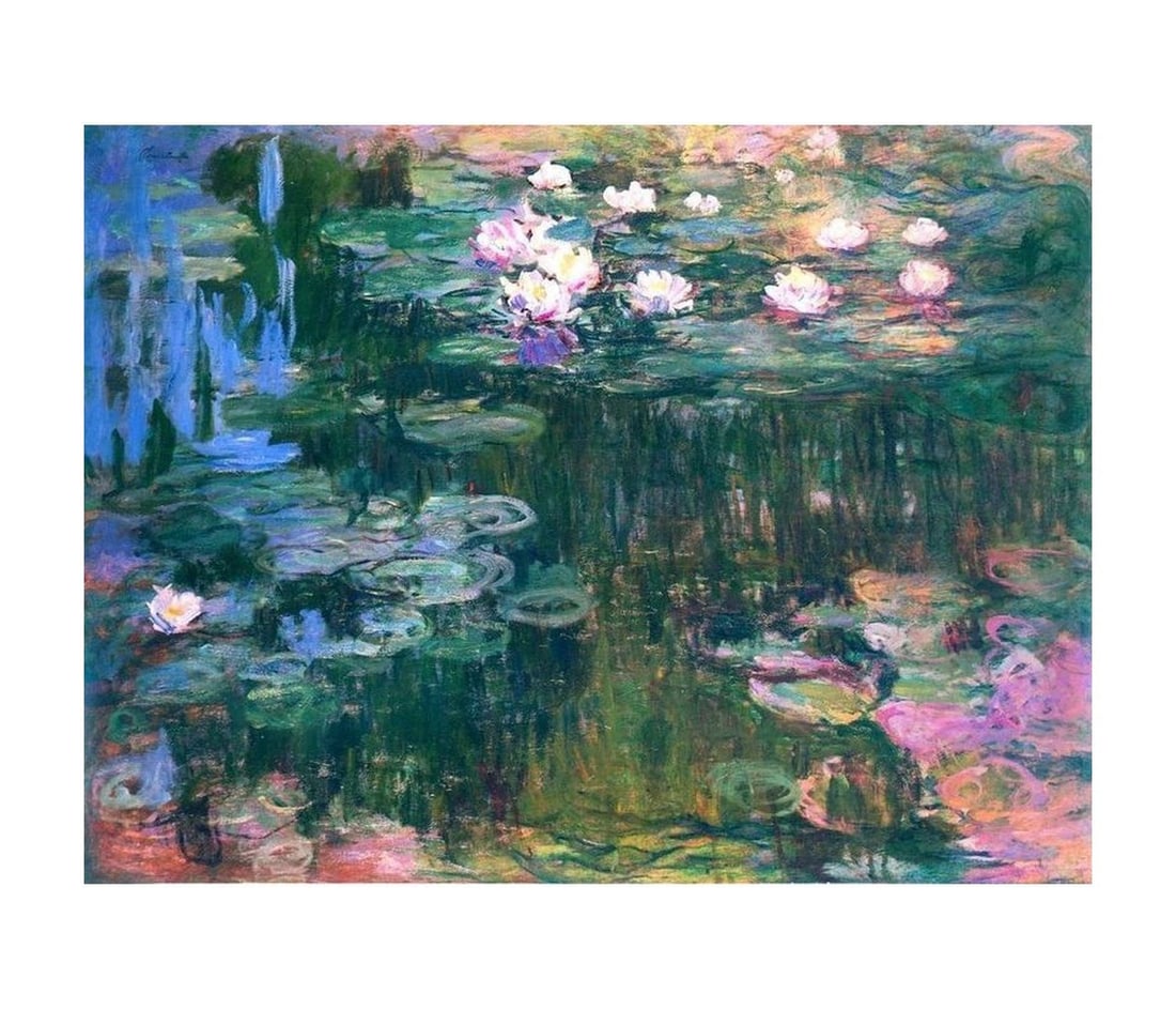 Claude Monet Reproduction Lilies Printing Canvas (1 of 2)