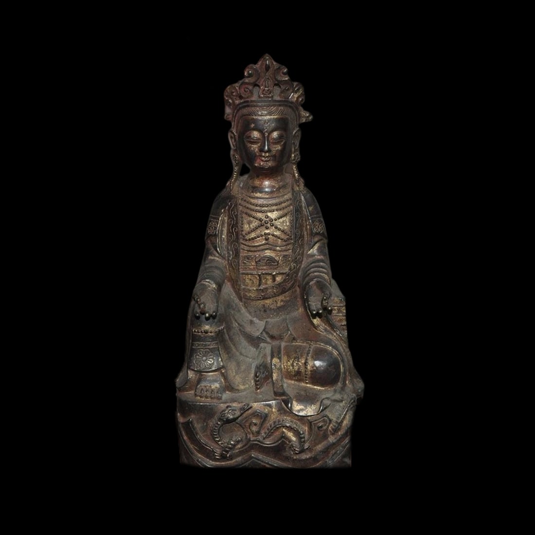 Handwork Bronzed Guanyin Bodhisattva Sculpture: Size: Height 23 cm - Length 9.5 cm - Width 8 cm. Weight 1.4 kg. Materials: Bronze. Condition: Appears to have a classic aesthetic. This bronze statue depicts the goddess guanyin, the bodhisattva of co