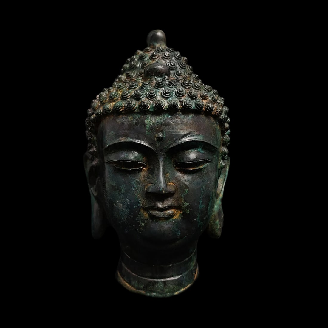 Asian Handwork Bronze Temple Buddha Bust Sculpture (1 of 6)