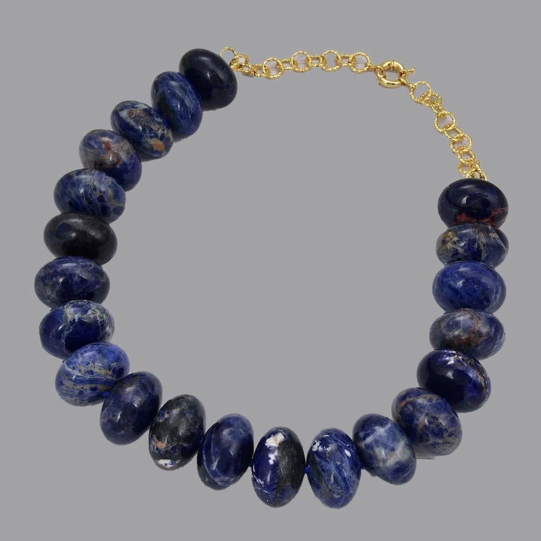 Handcrafted Sodalite Choker Gem Necklace Jewelry (1 of 2)