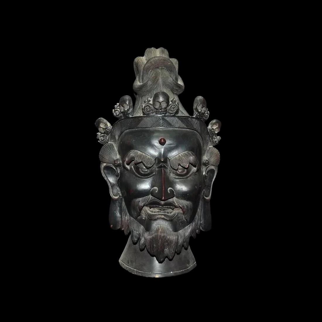 Asian Handwork Bronzed Dorje Buddha Sculpture Bust (1 of 5)